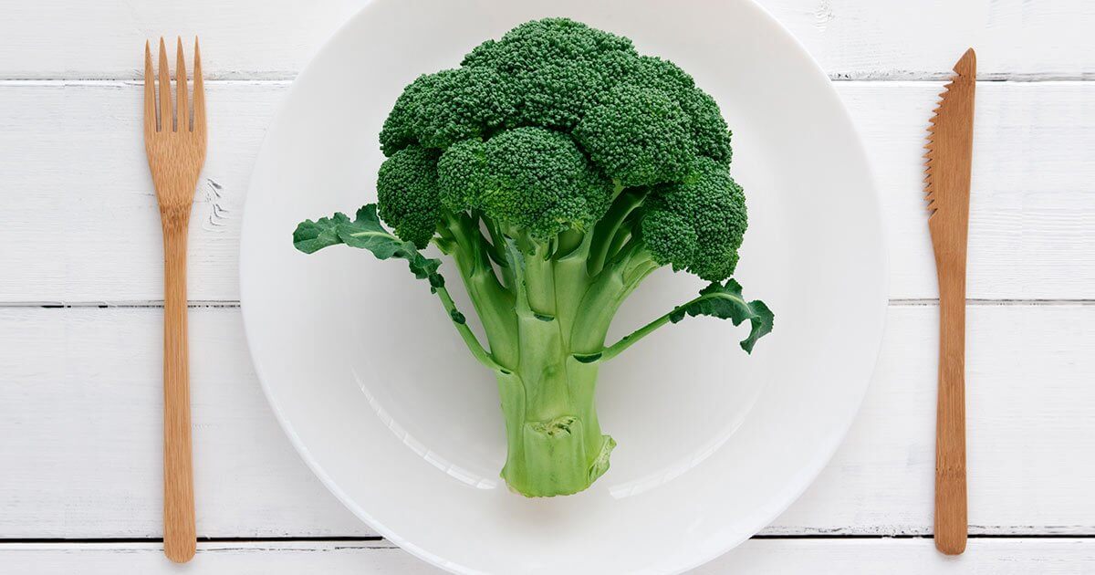 Broccoli_plate_fb_blog2 Head of Broccoli on a white plate